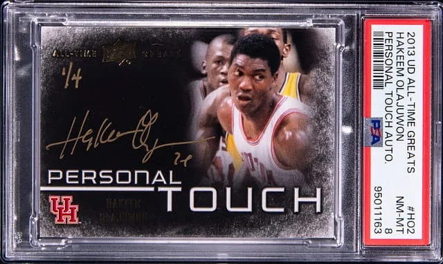 2013-14 Upper Deck Hakeem Olajuwon All-Time Greats Personal Touch Autograph #PT-HO2 card image