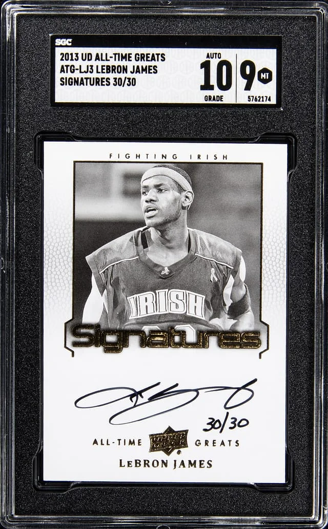 2013-14 Upper Deck LeBron James All-Time Greats Signatures #ATG-LJ3 card image