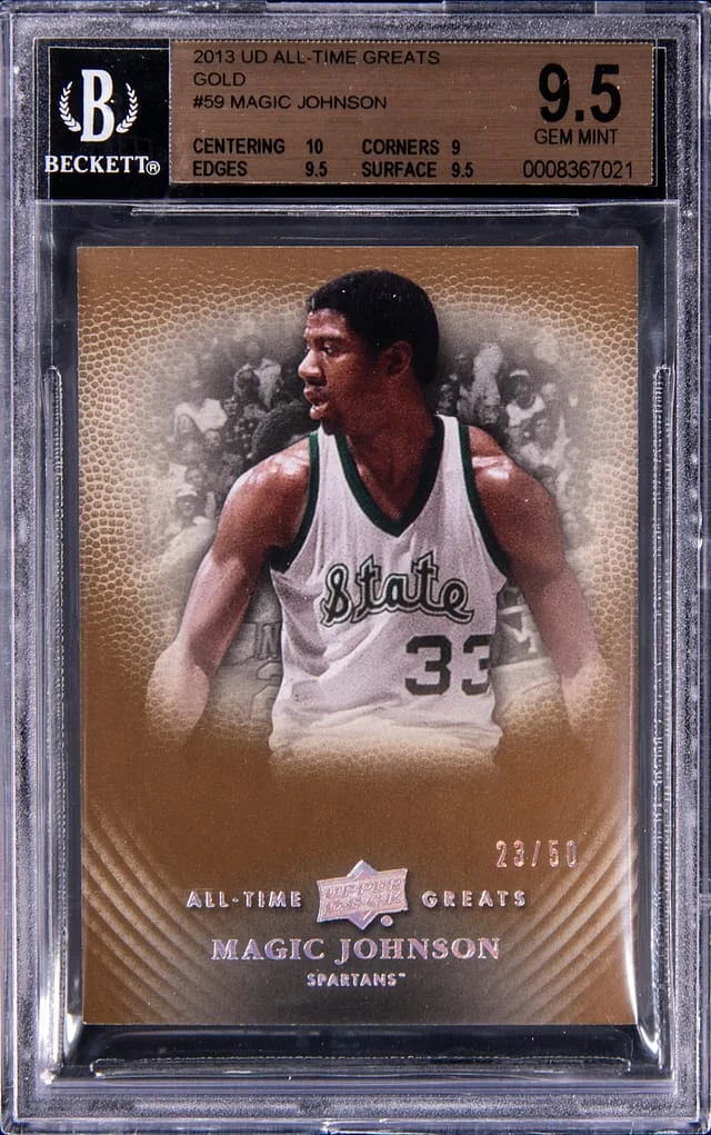 2013-14 Upper Deck Magic Johnson All-Time Greats Gold #59 card image