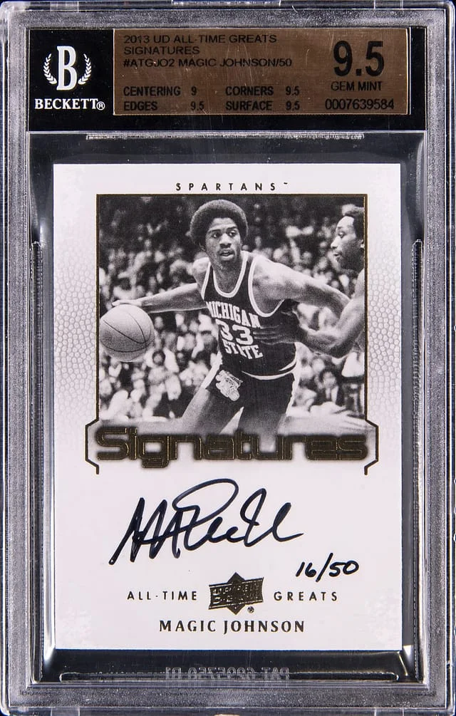2013-14 Upper Deck Magic Johnson All-Time Greats Signatures #ATG-J02 card image