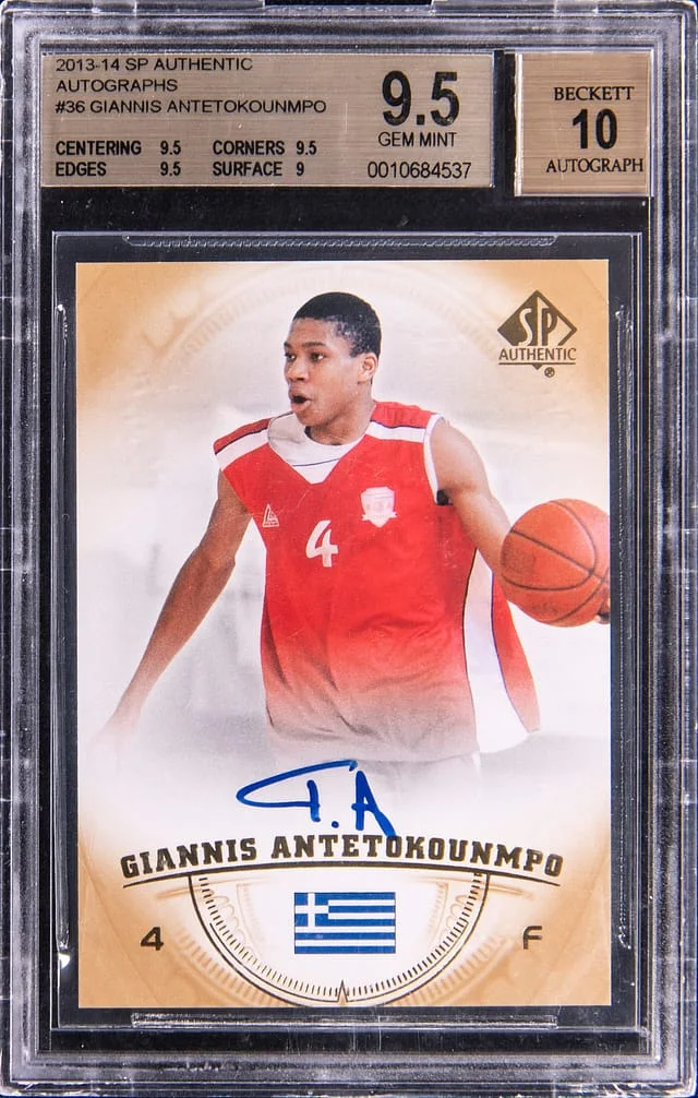 2013-14 Upper Deck SP Authentic Giannis Antetokounmpo Autograph #36 card image