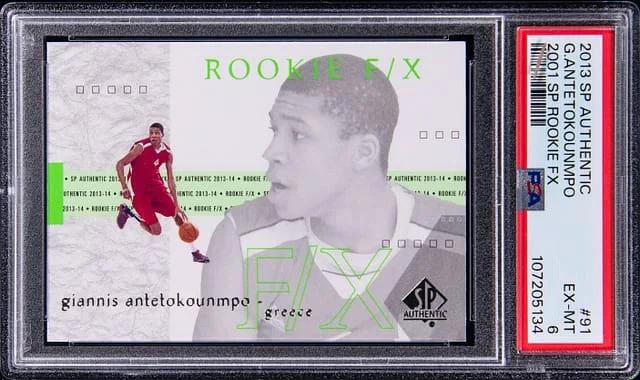 2013-14 Upper Deck SP Authentic Giannis Antetokounmpo 2001 SP F/X #91 card image