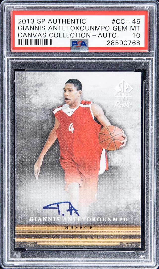 2013-14 Upper Deck SP Authentic Giannis Antetokounmpo Canvas Collection Autographs #CC-46 card image