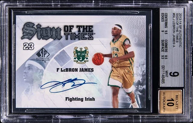 2013-14 Upper Deck SP Authentic LeBron James Sign Of The Times #S-LJ card image