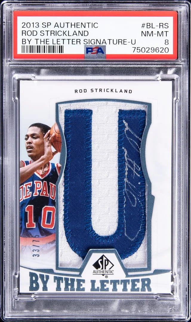 2013-14 Upper Deck SP Authentic Rod Strickland By The Letter Signature U #BL-RS card image