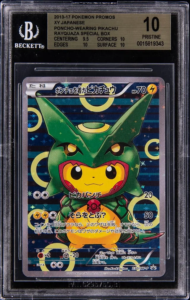 2013-17 Pokemon Japanese XY Promo Rayquaza Poncho-Wearing Pikachu Box Poncho-Wearing Pikachu #230 card image