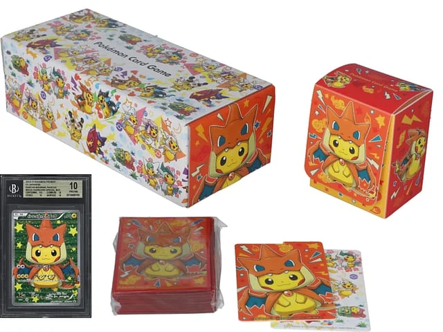 2013-17 Pokemon Japanese XY Promos Mega Charizard Y Poncho-Wearing Pikachu Special Box Poncho-Wearing Pikachu #208 card image