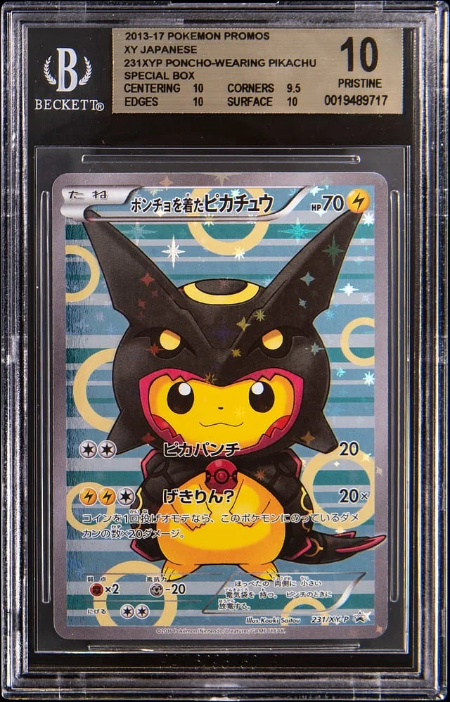 2013-17 Pokemon Japanese XY Promos Rayquaza Poncho-Wearing Pikachu Special Box Poncho-Wearing Pikachu #231 card image
