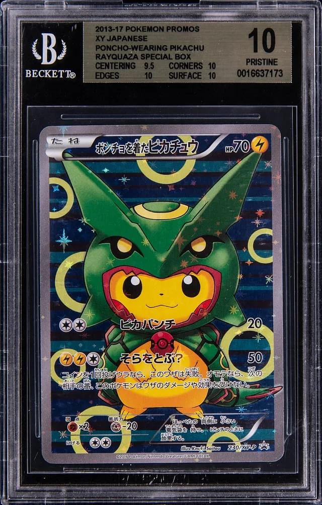 2013-17 Pokemon XY Japanese Promos Rayquaza Special Box Poncho-Wearing Pikachu #230 card image