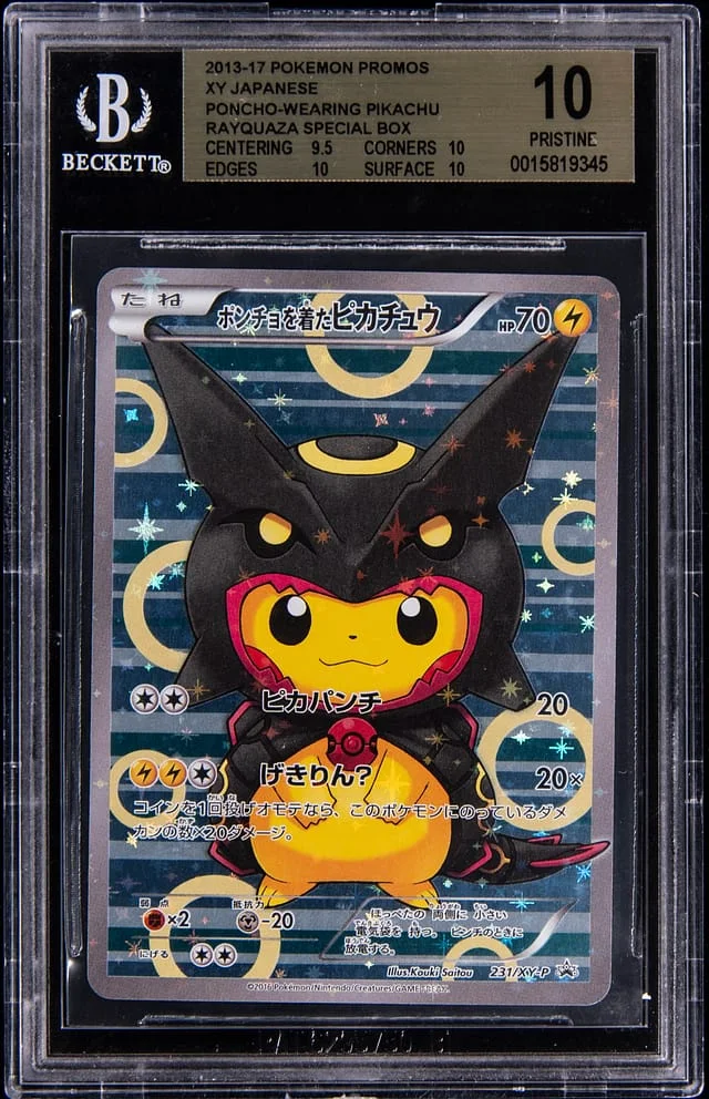 2013-17 Pokemon XY Japanese Promos Rayquaza Special Box Poncho-Wearing Pikachu #231 card image
