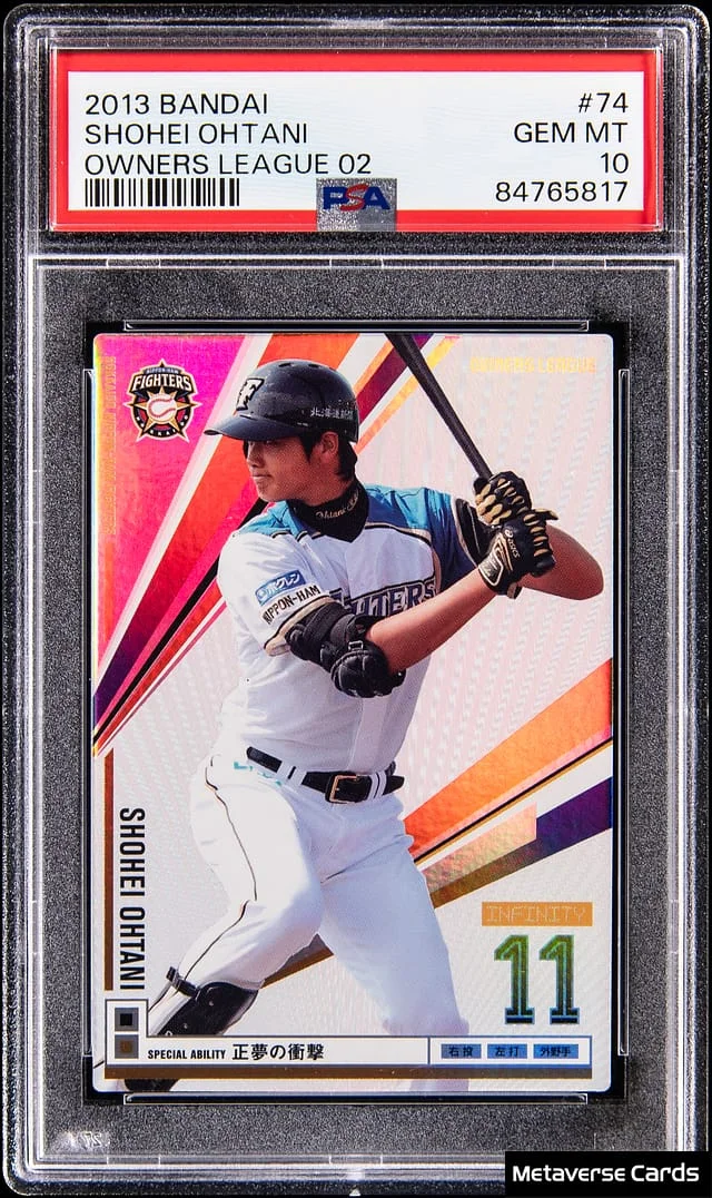 2013 Bandai Owners League 02 Shohei Ohtani #74 card image