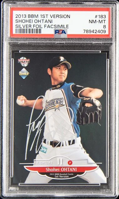 2013 Bbm 1st Version Silver Foil Facsimile Shohei Ohtani #183 card image