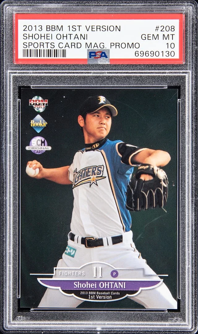 2013 BBM 1st Version Sports Card Magazine Promo Shohei Ohtani #208 card image