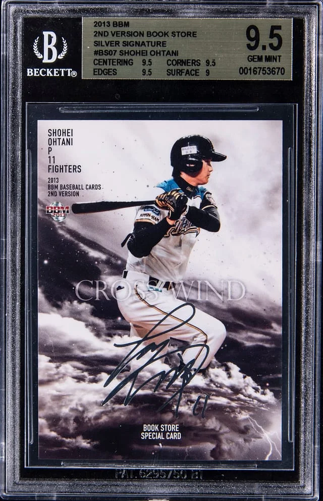 2013 BBM 2nd Version Book Store Silver Signature Shohei Ohtani #BS07 card image
