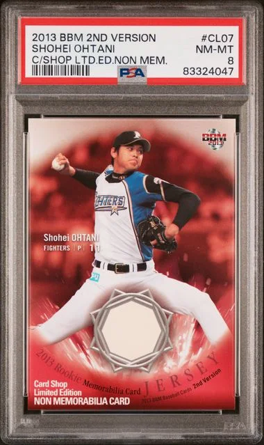 2013 BBM 2nd Version Card Shop Limited Edition Non Memorabilia Shohei Ohtani #CL07 card image