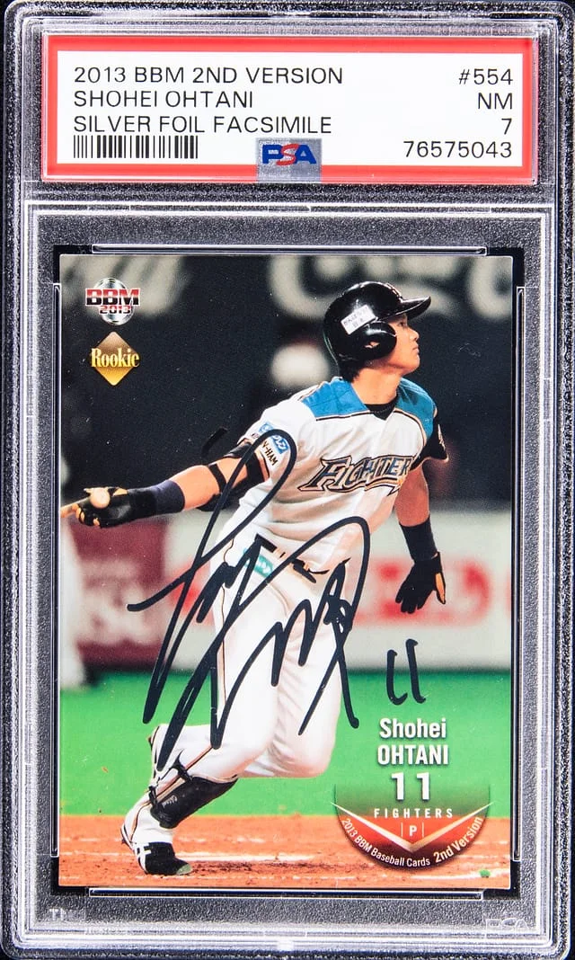 2013 BBM 2nd Version Silver Foil Facsimile Shohei Ohtani #554 card image