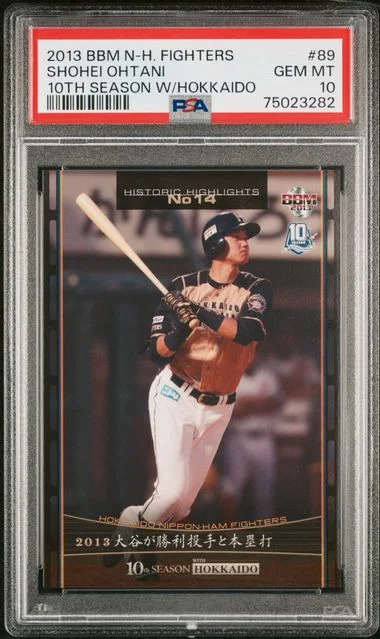 2013 BBM Fighters 10th Season With Hokkaido Shohei Ohtani #89 card image