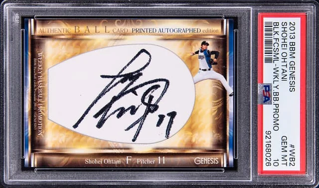 2013 BBM Genesis Black Facsimile Weekly Baseball Promotion Shohei Ohtani #WB2 card image