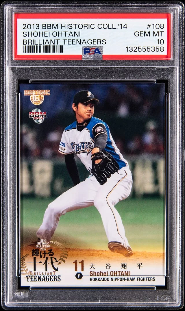 2013 BBM Historic Collection '14 Brilliant Teenagers Shohei Ohtani #108 card image