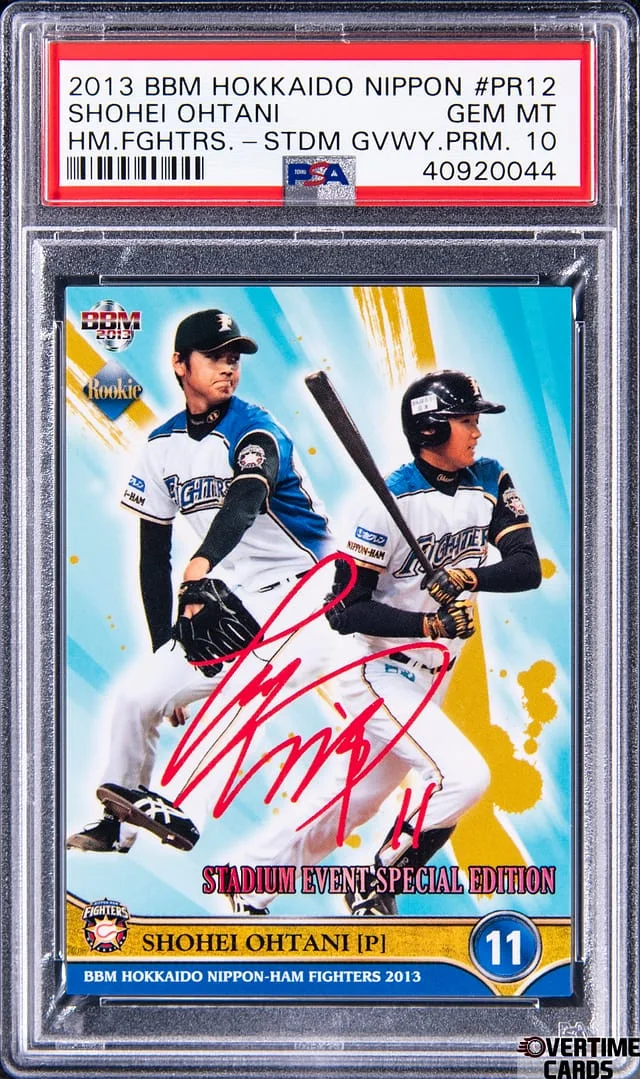 2013 BBM Hokkaido Nippon Ham Fighters Stadium Giveaway Promo Shohei Ohtani #PR12 card image