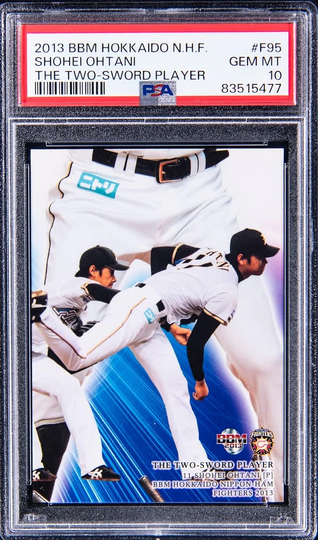 2013 BBM Hokkaido Nippon Ham Fighters The Two Sword Player Shohei Ohtani #F95 card image