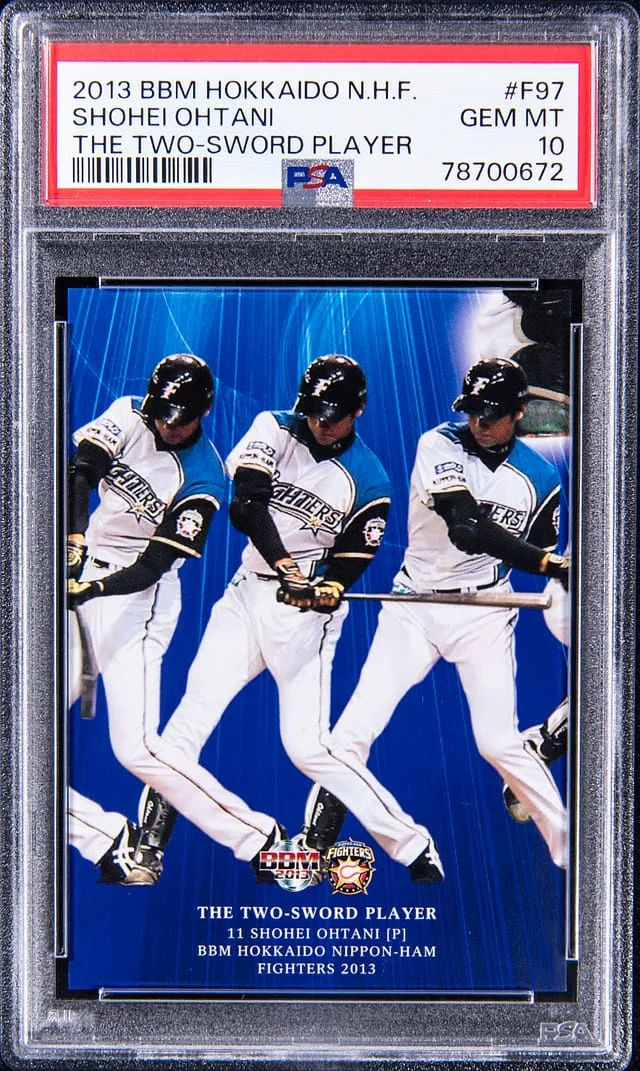 2013 BBM Hokkaido Nippon Ham Fighters The Two Sword Player Shohei Ohtani #F97 card image