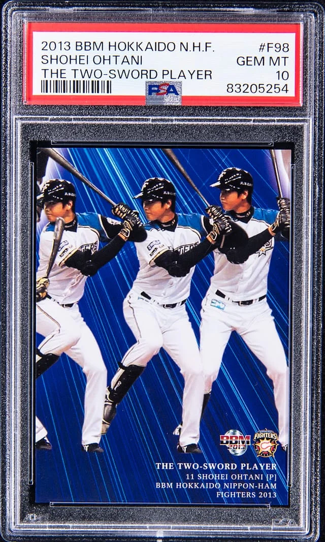 2013 BBM Hokkaido Nippon Ham Fighters The Two Sword Player Shohei Ohtani #F98 card image
