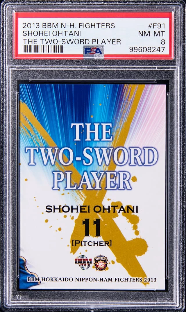 2013 BBM N-H. Fighters The Two-Sword Player Shohei Ohtani #F91 card image