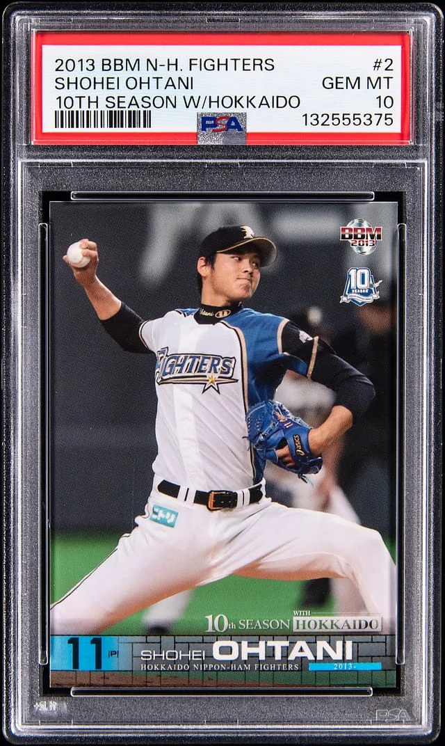 2013 BBM Nippon-Ham Fighters 10th Season with Hokkaido Shohei Ohtani #2 card image