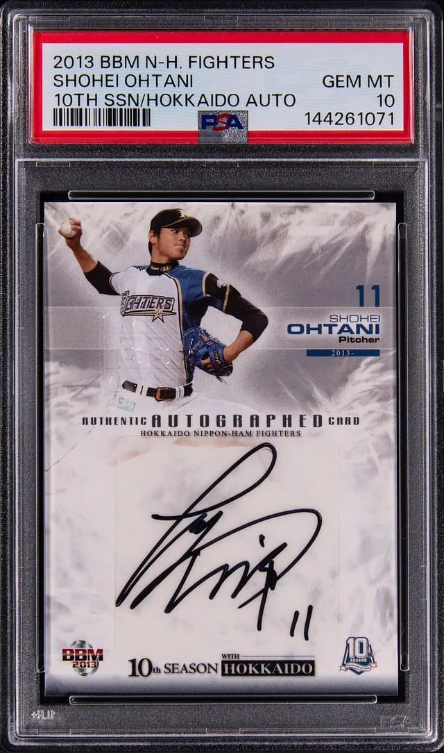 2013 BBM Nippon Ham Fighters Season with Hokkaido Autographs Shohei Ohtani #10th card image