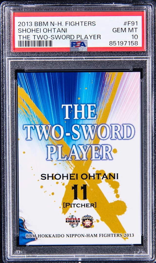 2013 BBM Nippon Ham Fighters The Two Sword Player Shohei Ohtani #F91 card image