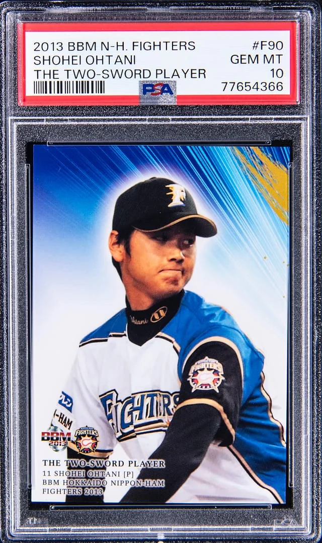 2013 BBM Nippon Ham Fighters Two-Sword Player Shohei Ohtani #F90 card image
