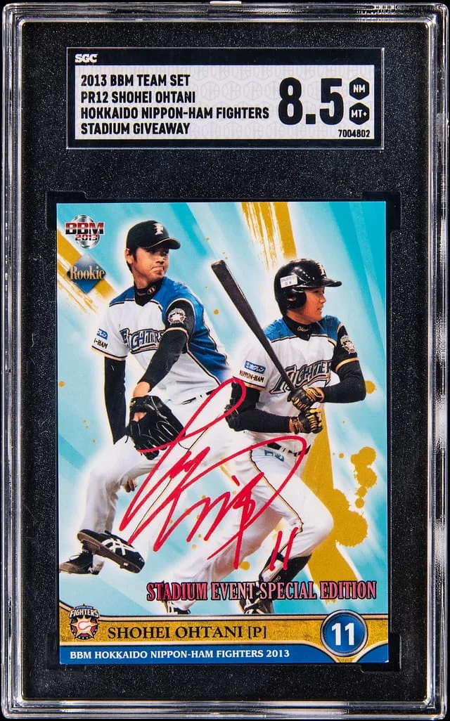 2013 BBM Team Set Hokkaido Nippon-Ham Fighters Stadium Giveaway Shohei Ohtani #PR12 card image