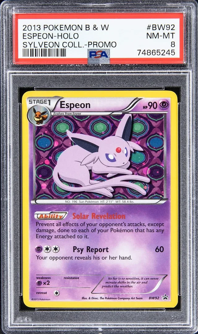 2013 Black & White Espeon Sylveon Collection Promo Rare Holofoil #BW92 card image