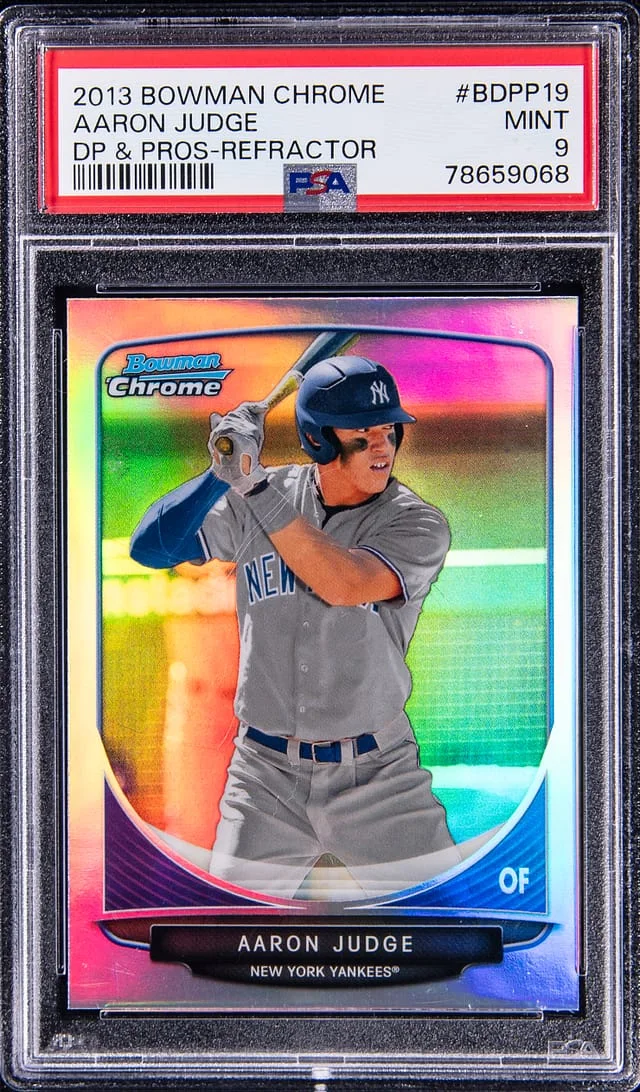 2013 Bowman Chrome Aaron Judge DraftPicks & Prospects Refractor #BDPP19 card image