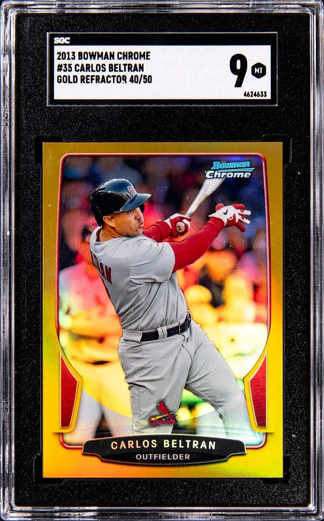 2013 Bowman Chrome Carlos Beltran Gold Refractor #35 card image