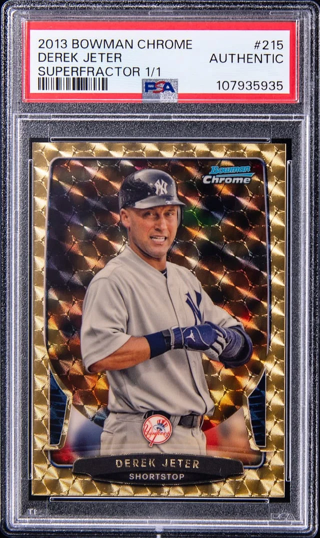 2013 Bowman Chrome Derek Jeter SuperFractor #215 card image