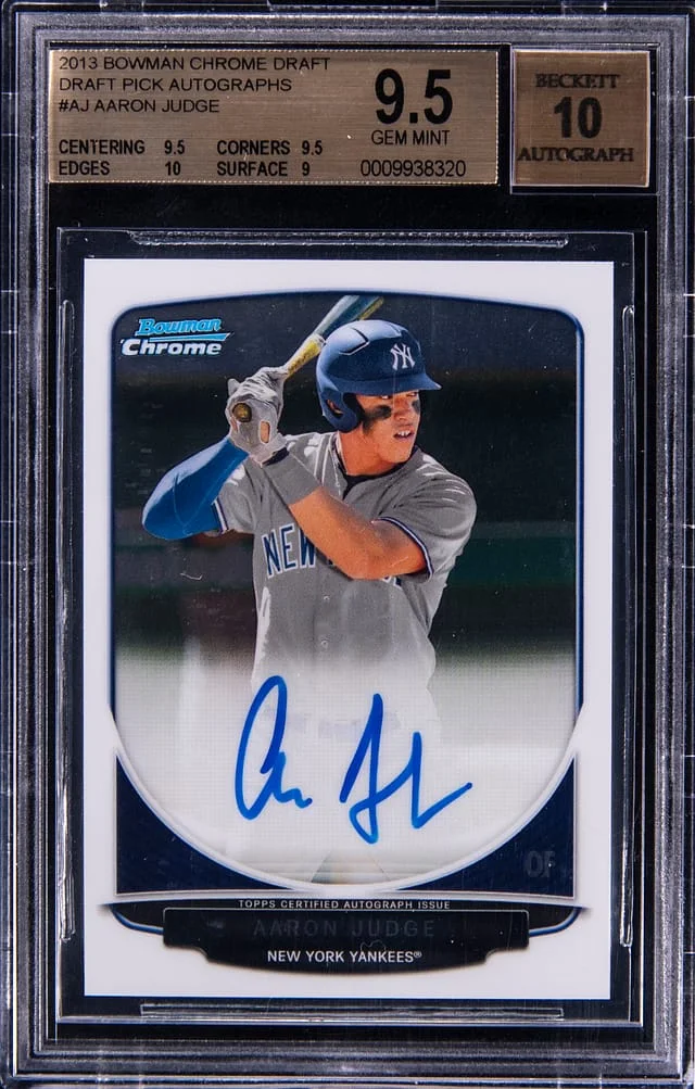 2013 Bowman Chrome Draft Aaron Judge Pick Autographs #AJ card image