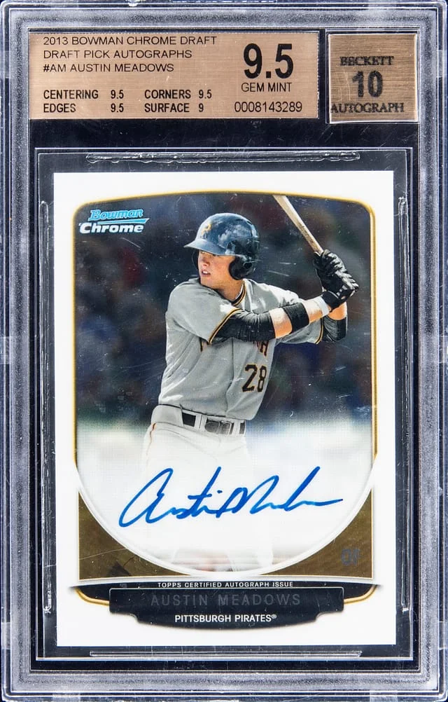 2013 Bowman Chrome Draft Austin Meadows Pick #BCA-AM card image