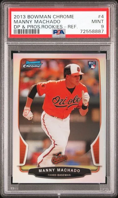 2013 Bowman Chrome Manny Machado Picks & Prospects Rookies Refractor #4 card image