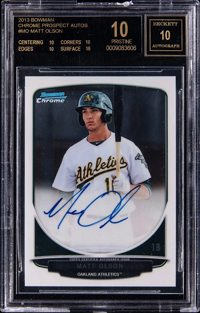 2013 Bowman Chrome Matt Olson Prospect Autographs #BCP-MO card image