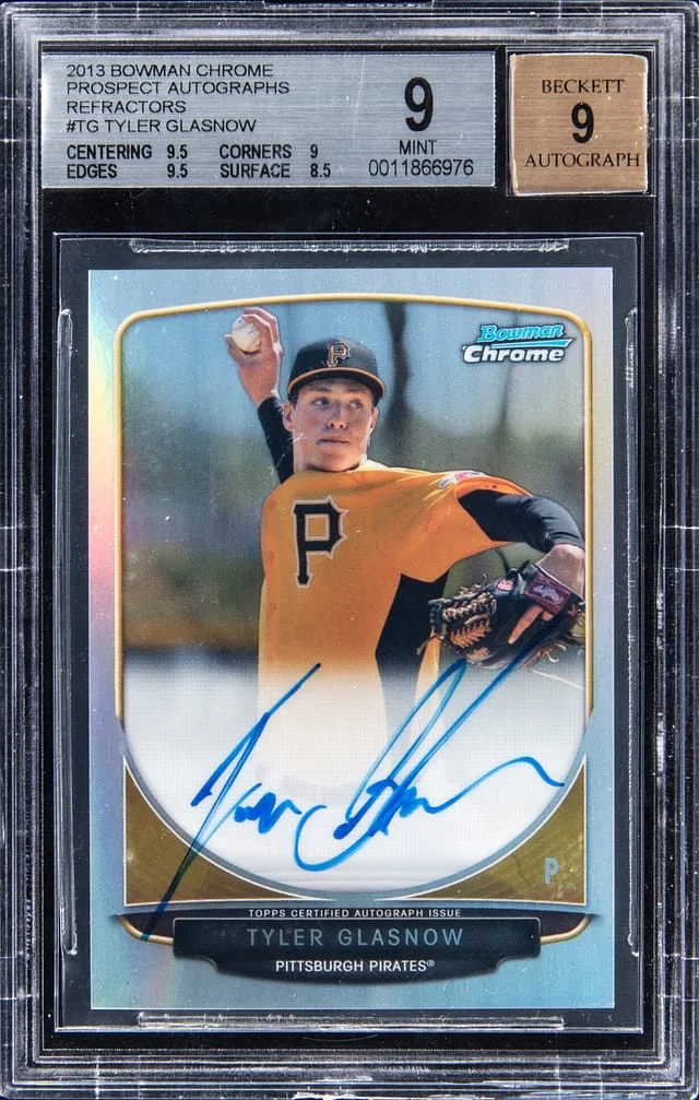 2013 Bowman Chrome Prospects Tyler Glassnow Refractor #BCA-TG card image