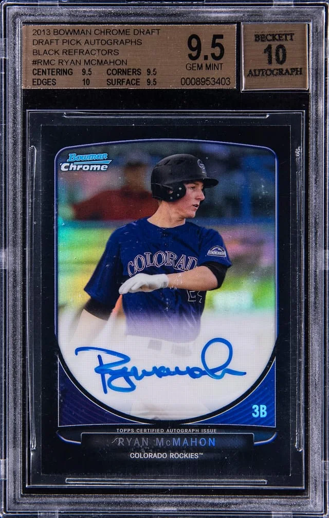 2013 Bowman Chrome Ryan McMahon Pick Autograph #BCA-RMC card image