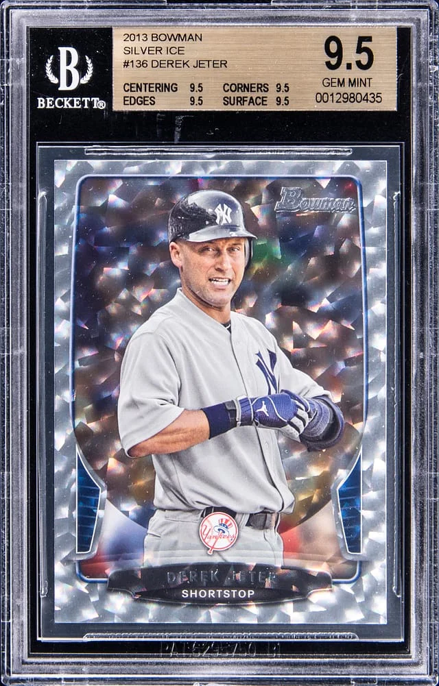 2013 Bowman Derek Jeter Silver Ice #136 card image