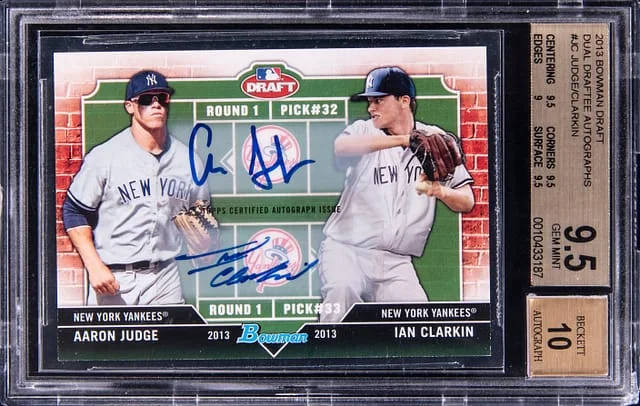 2013 Bowman Draft Aaron Judge/Ian Clarkin Dual Draftee Autographs #DD-JC card image