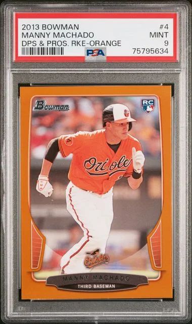 2013 Bowman Draft Picks & Prospects Manny Machado Rookies Orange #4 card image