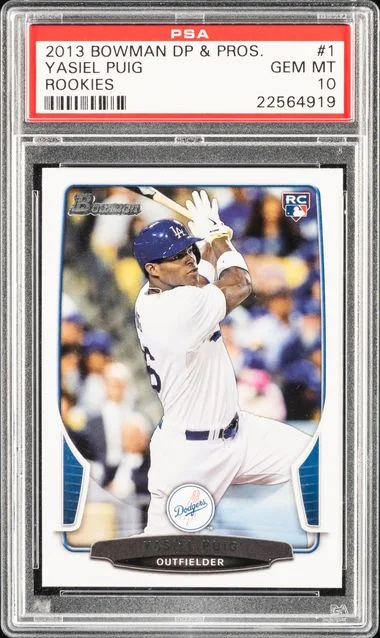 2013 Bowman Draft Yasiel Puig Rookies #1 card image