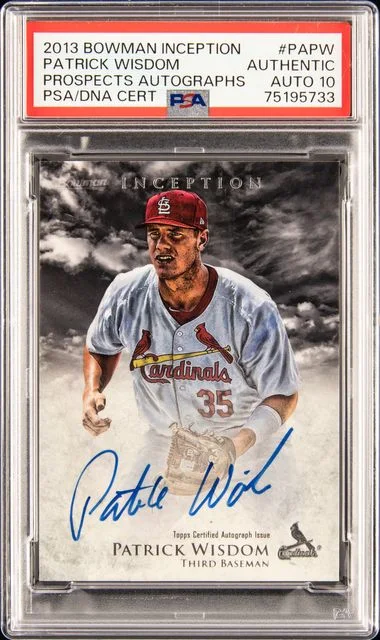 2013 Bowman Inception Prospects Autographs Papw Patrick Wisdom #no-number card image