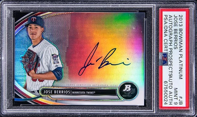 2013 Bowman Platinum Jose Berrios Autograph Prospects #JB card image