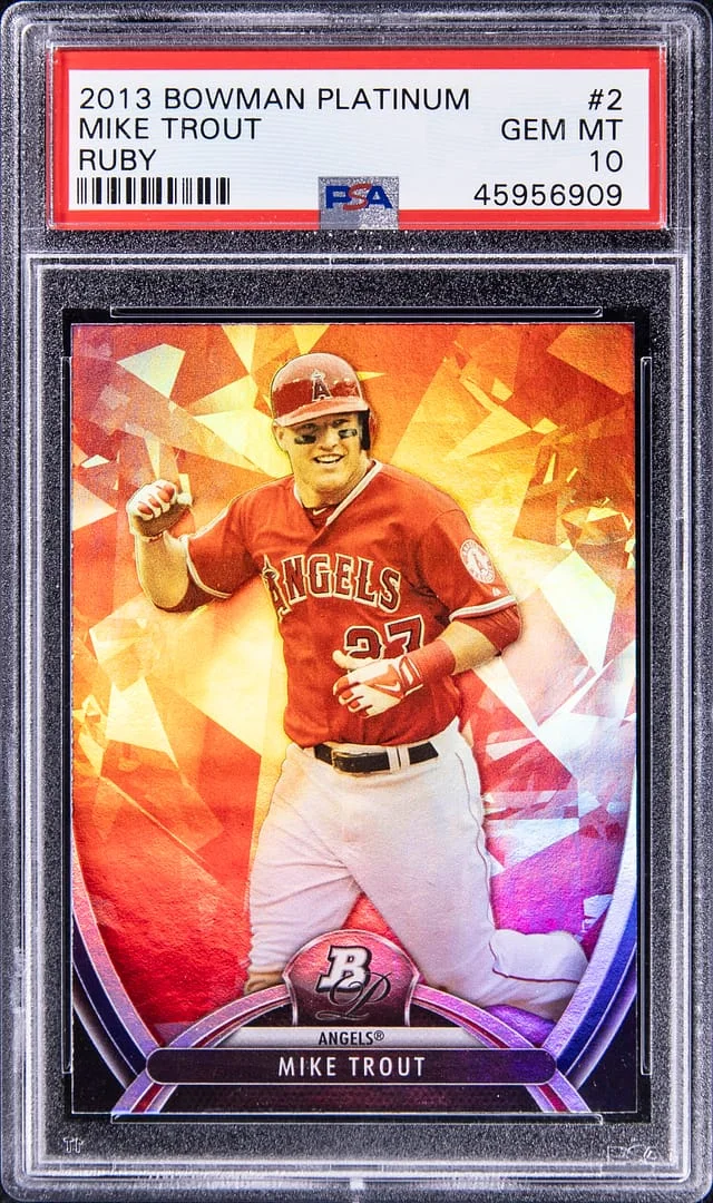 2013 Bowman Platinum Mike Trout Ruby #2 card image